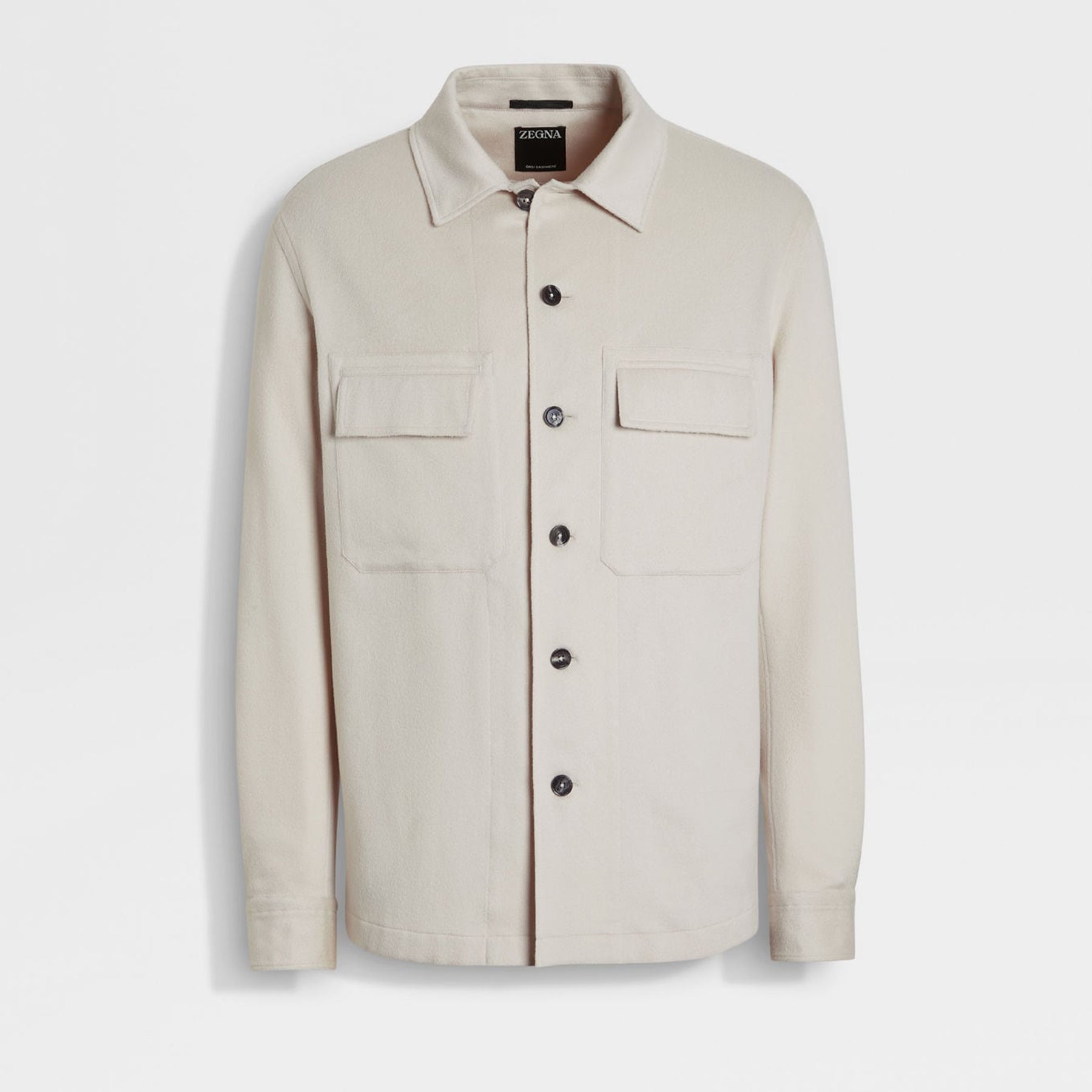 Ermenegildo Zegna Oasi Cashmere Alba Shirt Jacket Men's Luxury Solid Color Temperament Wool Shirt Fashion Casual Lapel Single Breasted Shirt Jacket Ngvp #2493