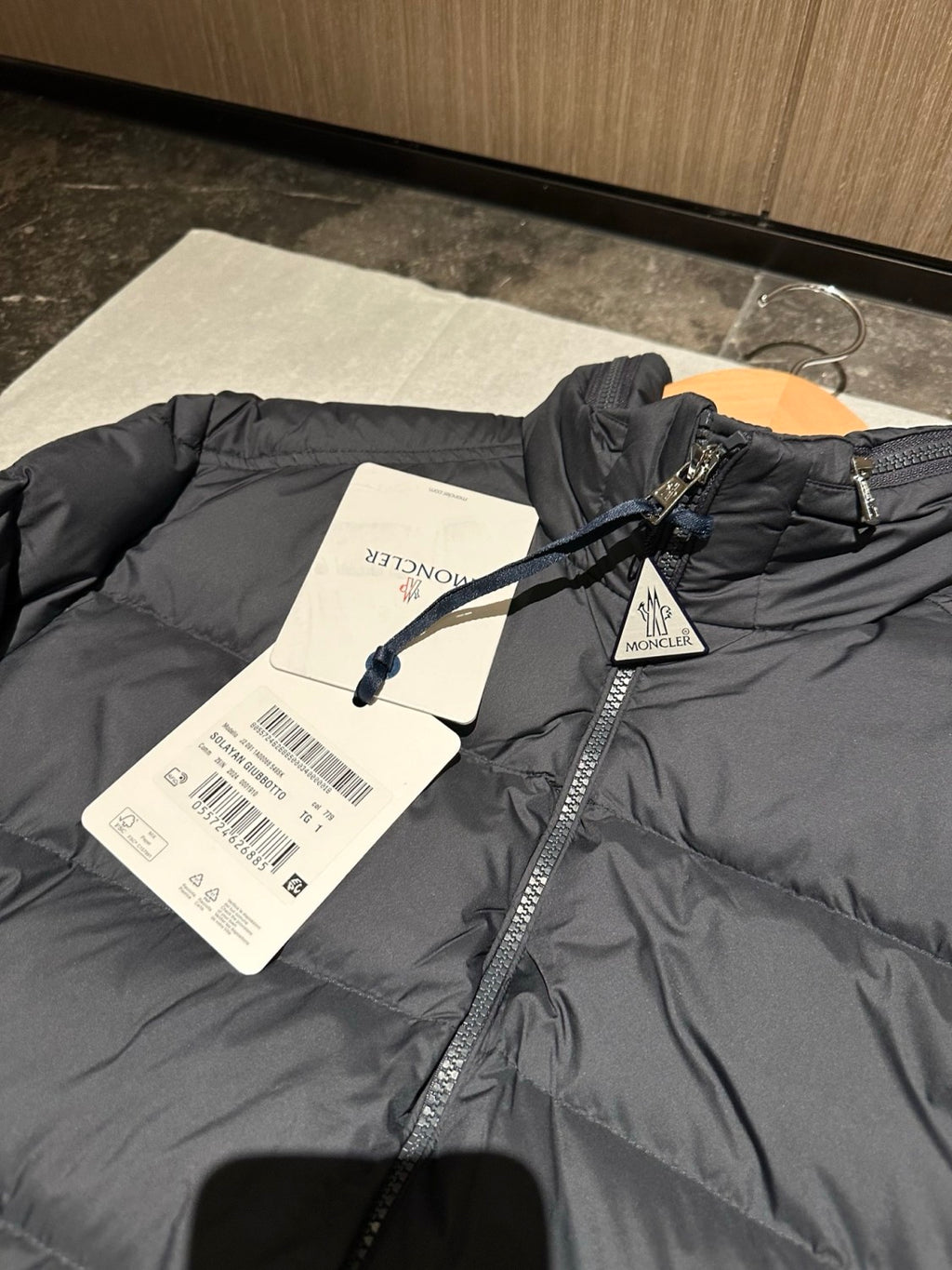 Moncler Men's Winter Fashion Casual High Neck Double Zip Goose Down Nylon Fabric Cotton Jacket Down Outerwear Jacket #79539