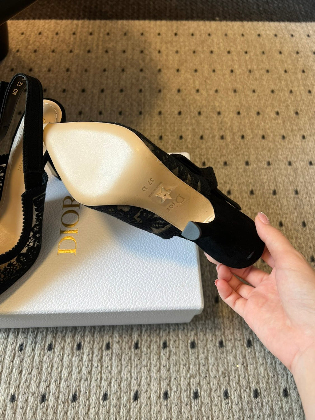 Dior Women's J'Adior Slingback Pump Spring/Summer Autumn Flower Embroidered Bow High Heels Pointed Thin Heels Casual Shoes Heel Height 6.5cm Heel Height 10.5cm #81722
