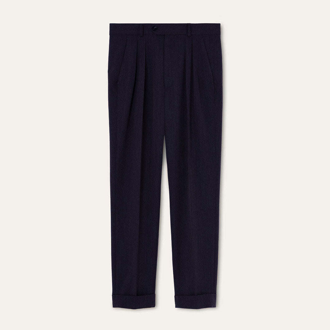 Loro Piana Men's Stafford Mid-Rise Straight-Leg Wool Solid-Color All-Season Casual Pants Ngvp #2563