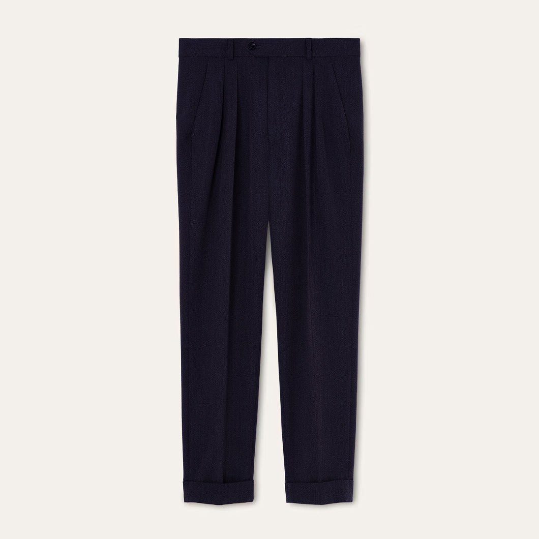 Loro Piana Men's Stafford Mid-Rise Straight-Leg Wool Solid-Color All-Season Casual Pants Ngvp #2563