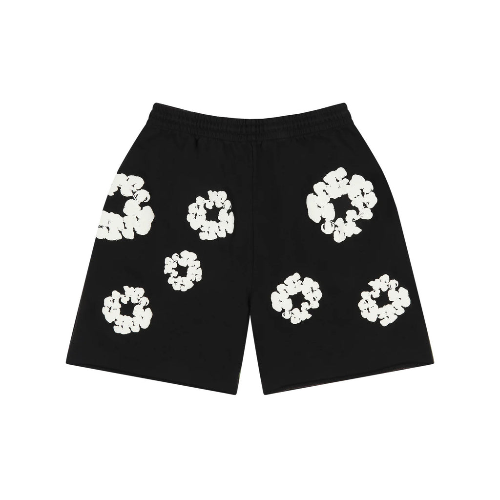 Denim Tears Men's And Women's Summer Fashion Casual Solid-color Printed Pattern Waist Elastic Drawstring Loose Fit Relaxed Shorts #79534