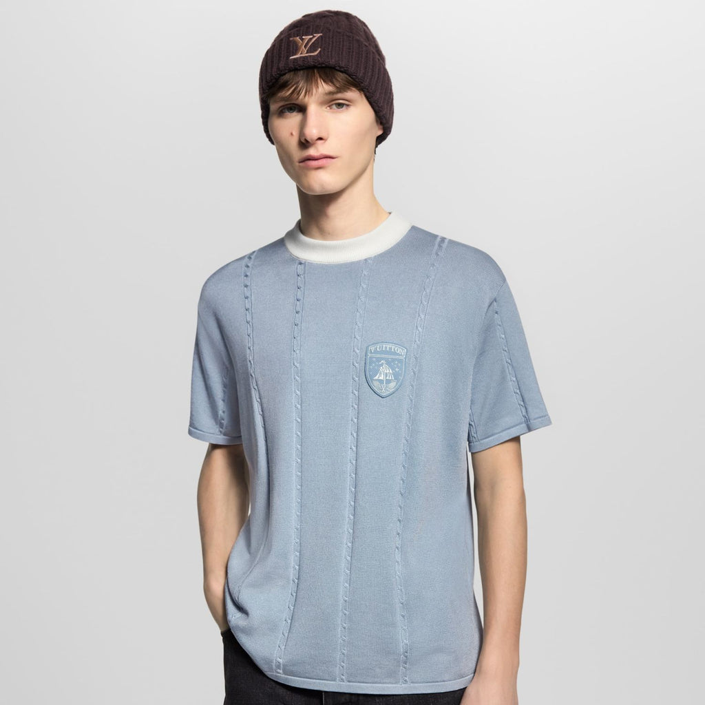Louis Vuitton Silk-Cotton Short-Sleeved Crewneck 1AIJYI #335509