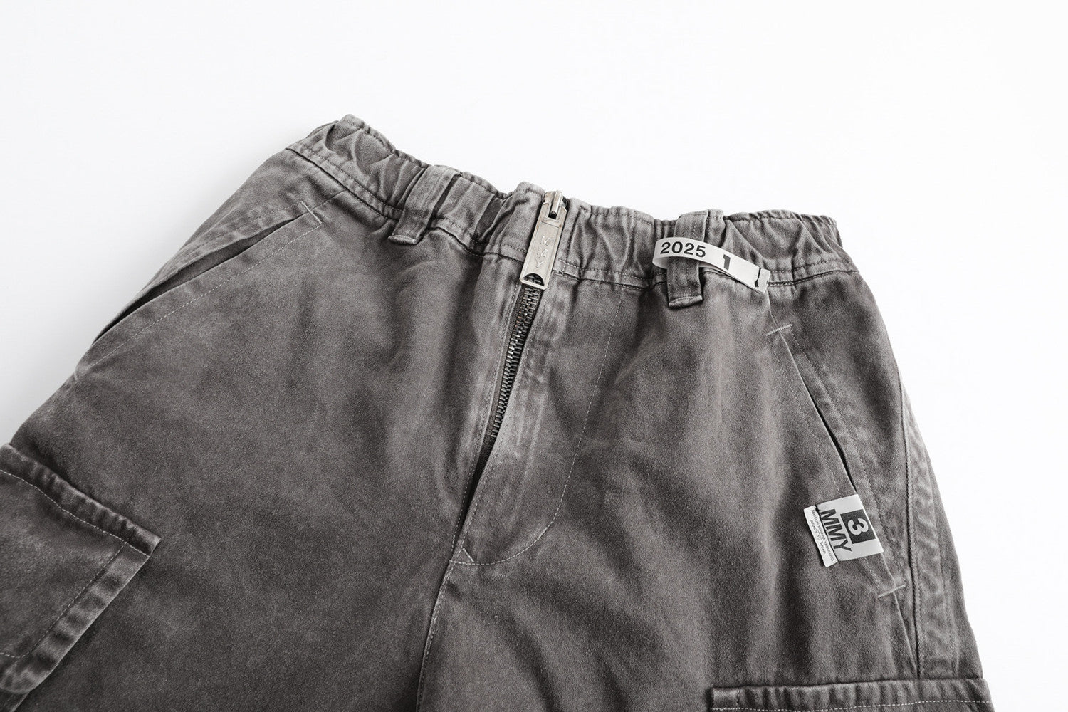 Maison Mihara Yasuhiro Men's Faded Effect Work Pants Summer Vintage Loose Zipper Large Pocket Shorts Ngvp #1921
