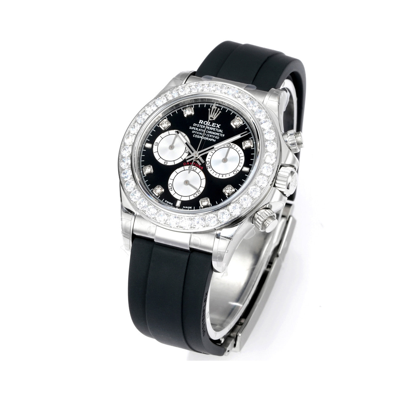 Rolex Men's Automatic Mechanical Movement 100 Meter Water Resistant Dial Watch with Diamonds #75356