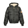 Louis Vuitton Men's Fall and Winter Letter Logo Print Drawstring Hooded Plush Lined Cotton Jacket #75554