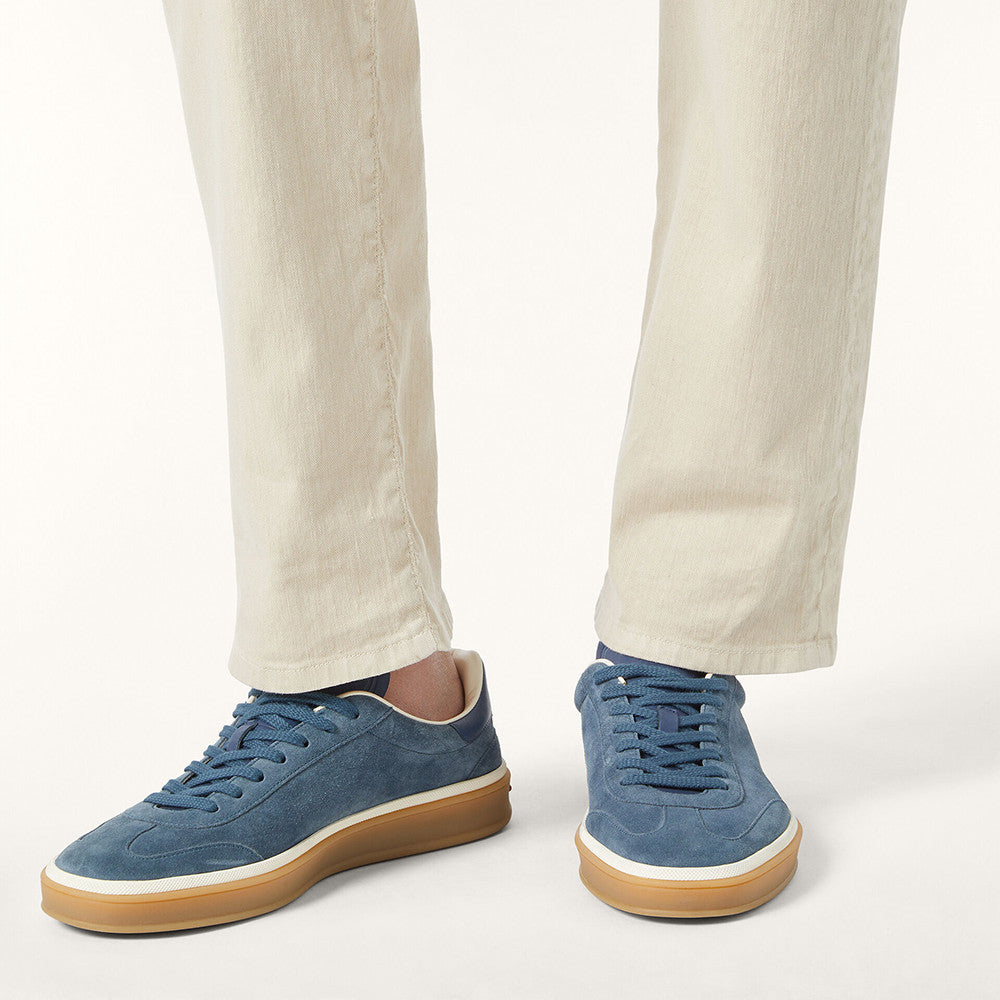 Loro Piana Men's Tennis Walk Dexun Sports Shoes Suede Round Toe Lace-Up Solid Color Four-Season Casual Shoes Low-Top Sneakers Ngvp #315199