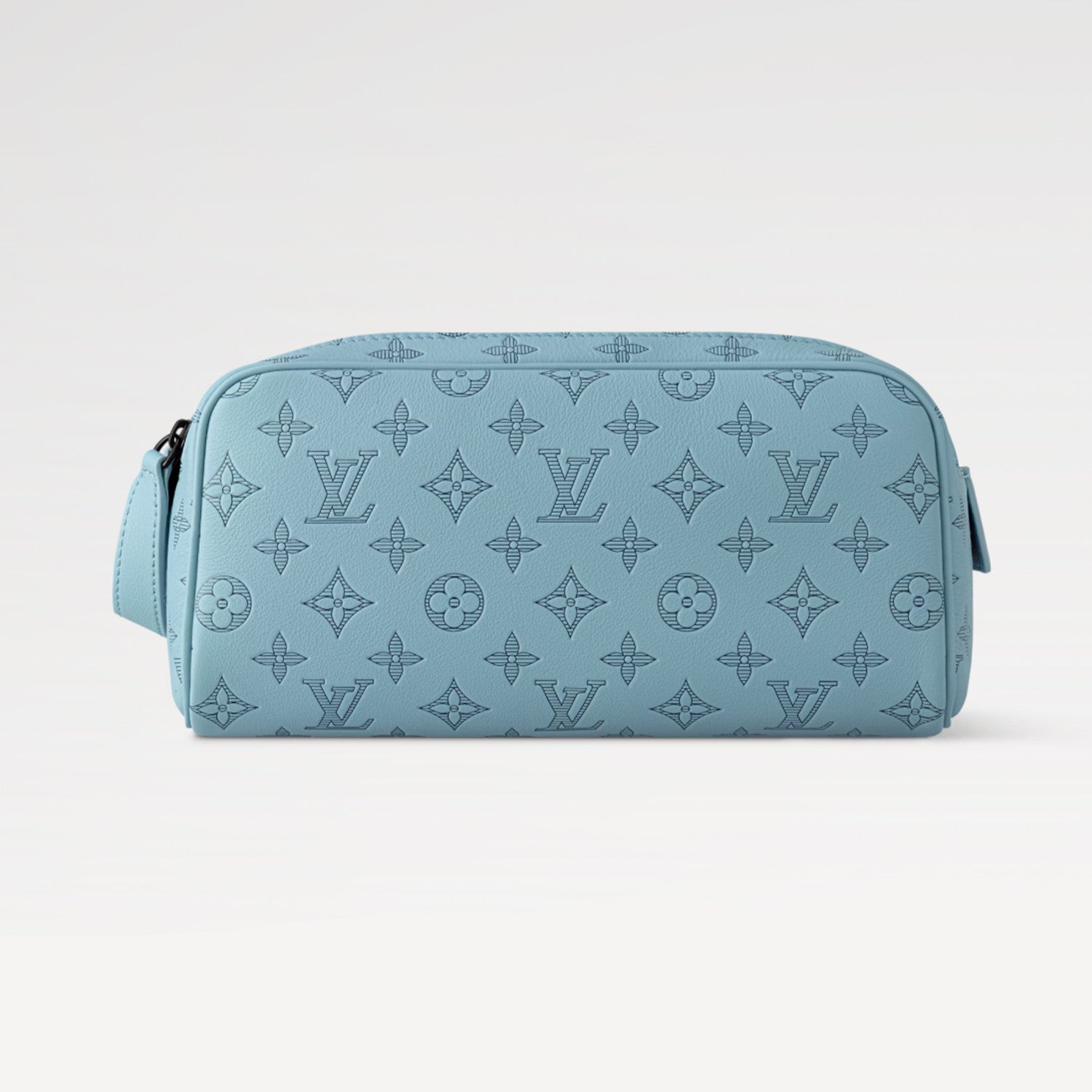 Louis Vuitton DOPP KIT Toiletry Bag Women's  Men's Fashion Trend Handbag Luxury Monogram Shadow Embossed Double Zip Wash Bags M14485 Grey M14885 Light Blue M14843 Dark Blue #81236