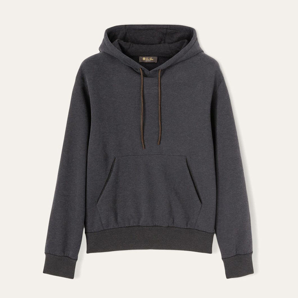 Loro Piana Men's Autumn And Winter Solid Color Loose Casual Hooded Long Sleeve Pias Sweatshirt Warm Pants Ngvp #7565