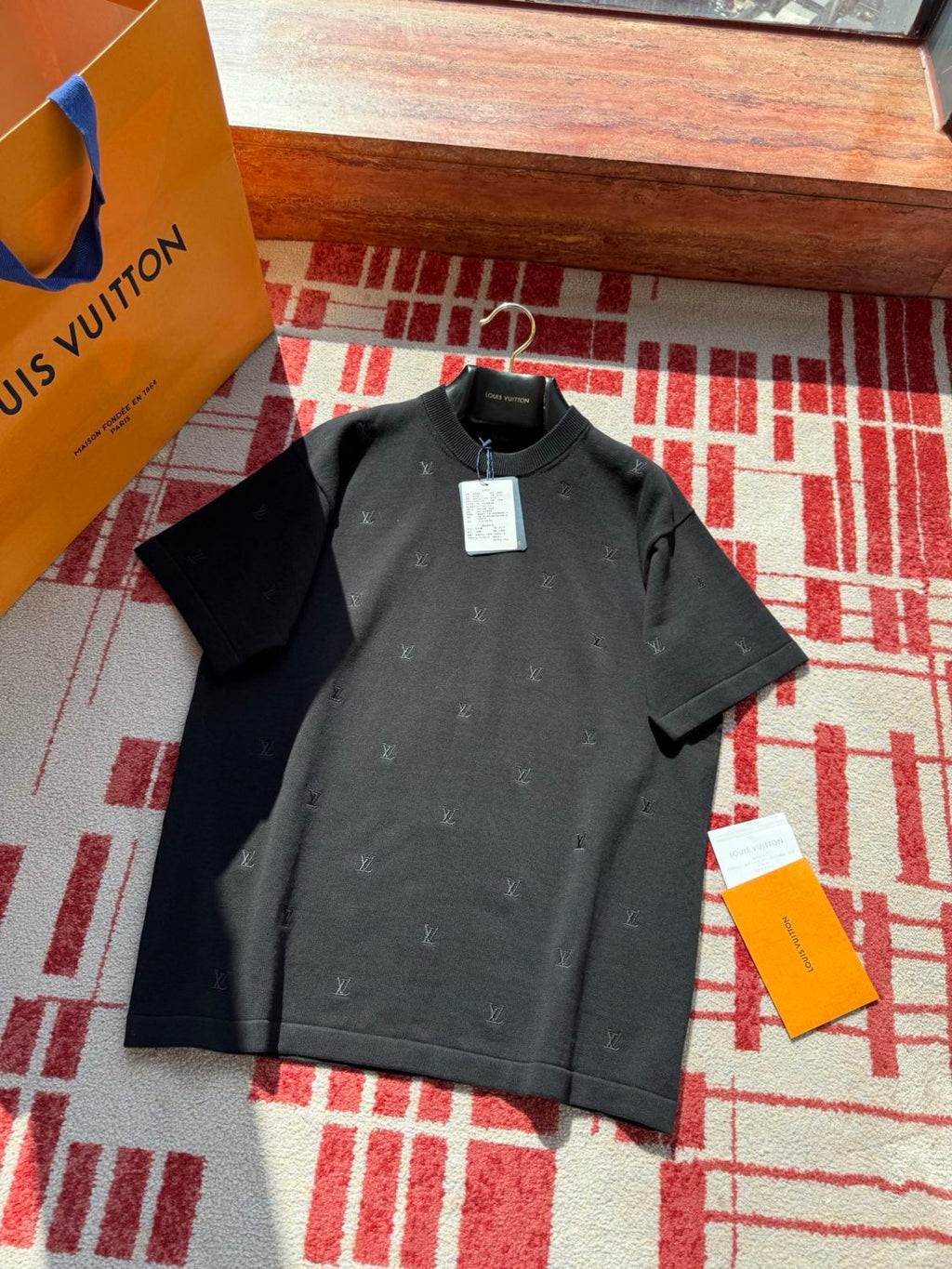 Louis Vuitton Men's Summer Solid Colour Embroidered Logo Print Round Neck Cotton Short Sleeve T-Shirt #76775