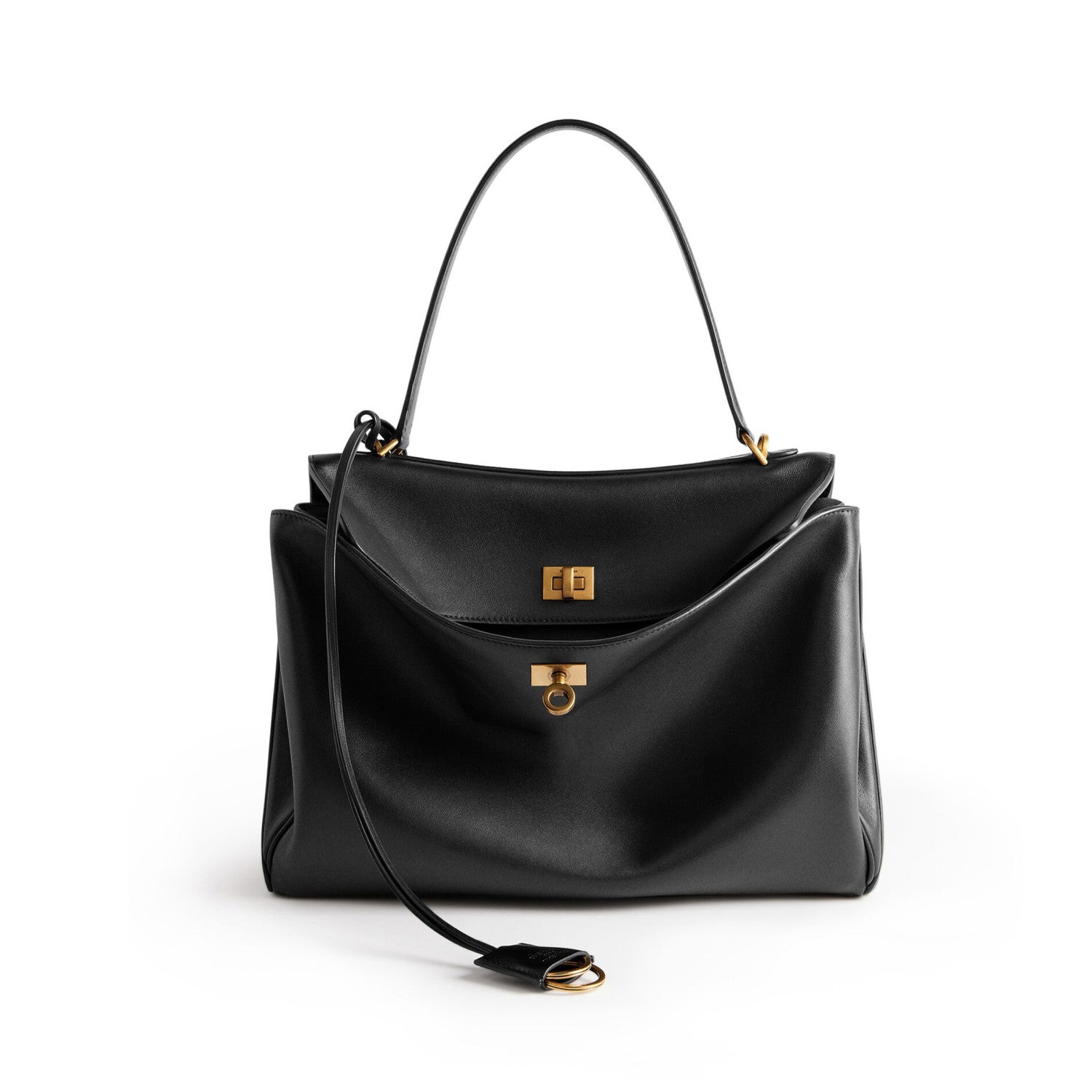Balenciaga Women's Fashion Rodeo Medium Handbag Casual Pure Color Cowhide Leather Shoulder Crossbody Bags Bags 7897722AA4U1000 Ngvp #9916