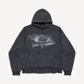 Balenciaga Men's Washed Crayon Loop Oversized Hoodie in Washed Black White #336853
