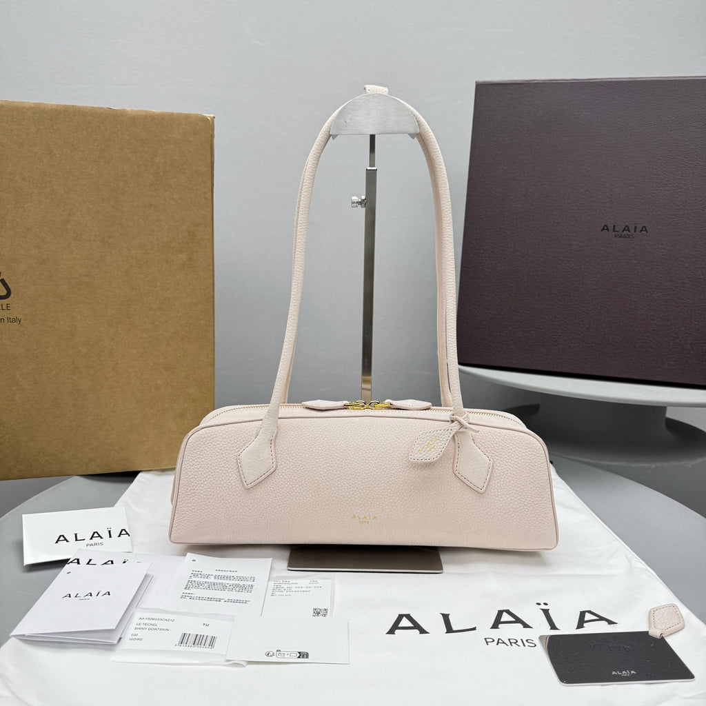 Alaia Le-Teckel Women's Suede Long Handle Handbag Solid Color Zipper Casual Shoulder Bag Bags #84181A