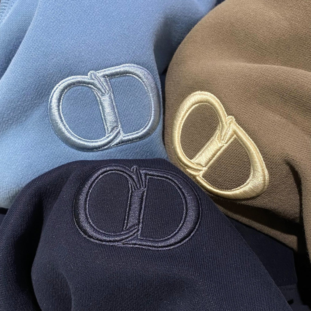 Dior Men's Spring and Autumn Solid Color Embroidery Letter Logo Round Neck Cotton Long Sleeve Sweatshirt Pullover #72911