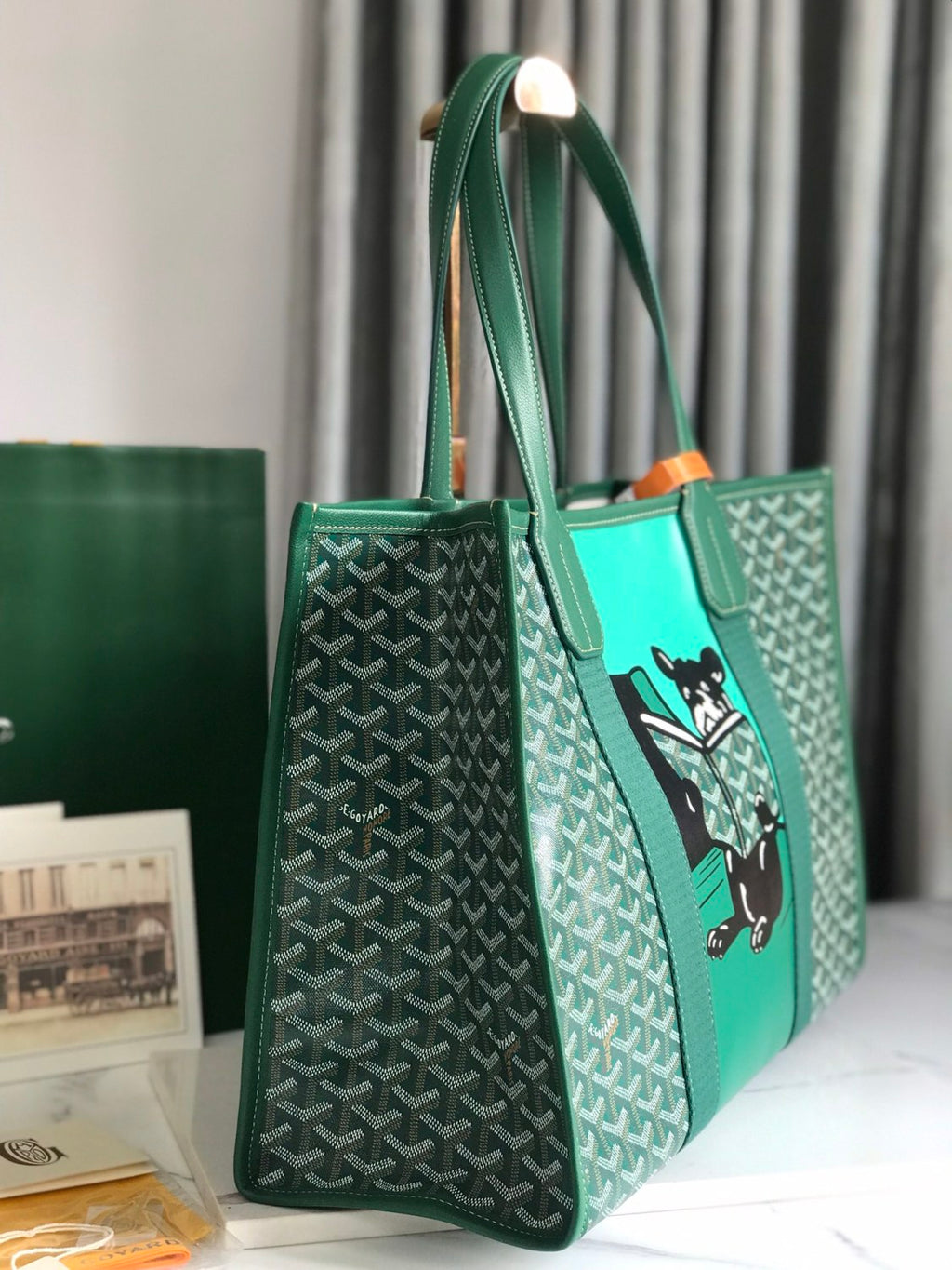 Goyard Handbag Shopping Bags Graffiti Villette Tote Bag # 195373