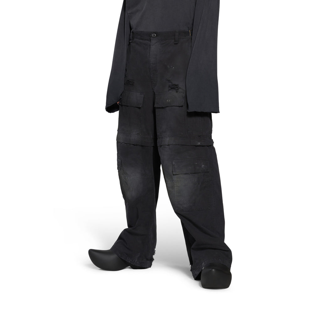Balenciaga Men's Large Cargo Pants In Light Grey Ngvp #6428
