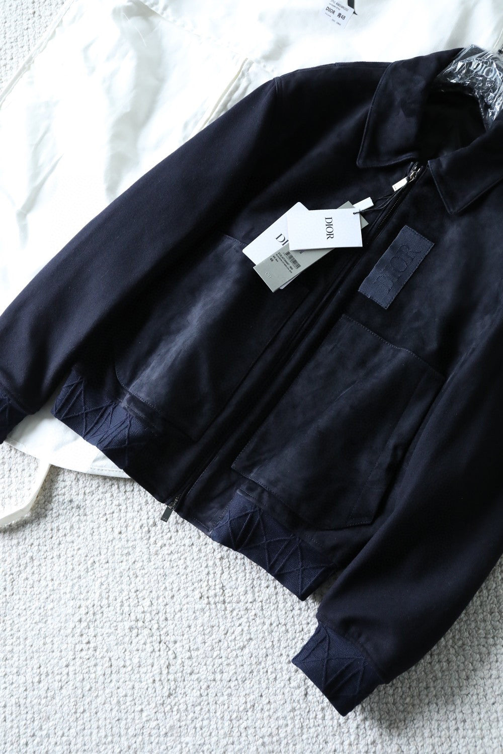 Dior Men's Suede Zip Lapel Jacket #96656