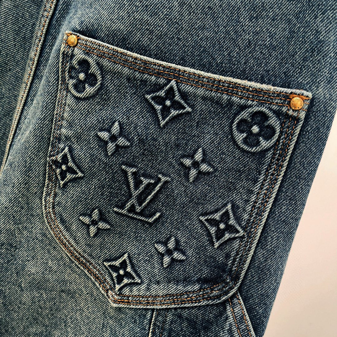 LouisVuitton Spring And Autumn Long Sleeved Denim Coat and Pants Set #94515