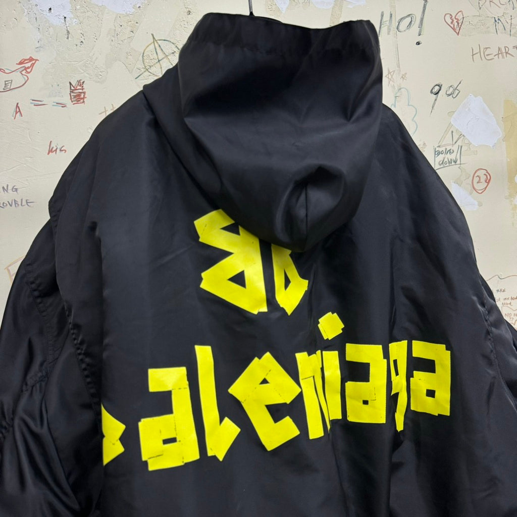 Balenciaga Men's Spring and Autumn Letter Logo Printed Zipper Hooded Long Sleeve Jacket #74698