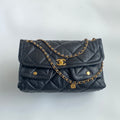 Chanel Women's Fashion Classic Solid Color Double Pocket Flap Bag Chain Shoulder Tote Bag Bags #79115