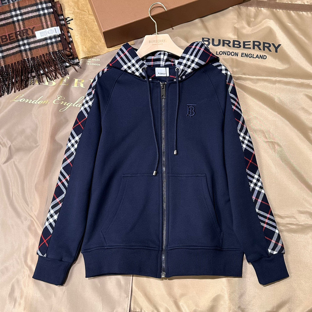 Burberry Long Sleeved Hooded Zippered Jacket #96461