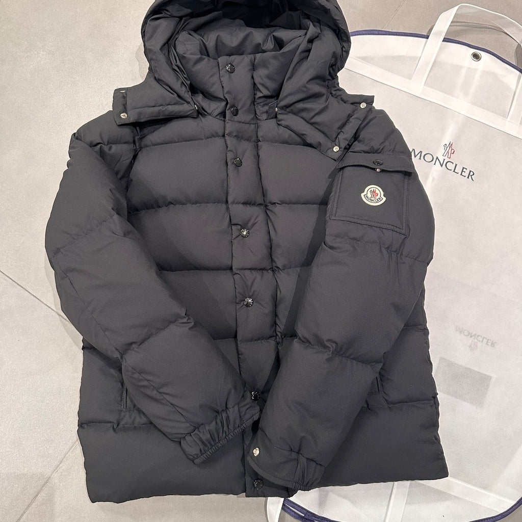Moncler Men's Winter Solid Color Hooded Zipper Long Sleeve Puffer Down Jacket #73863