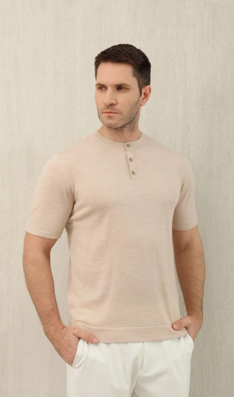 Loro Piana Top-quality Version Men's T-Shirt Cotton#375406