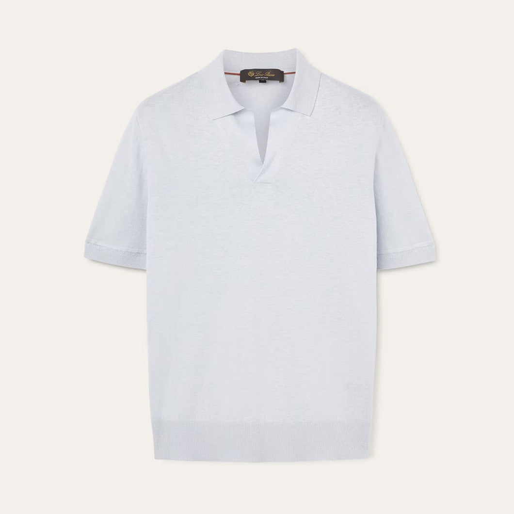 Loro Piana Men's Summer Solid Color Lapel Fit Ryome Short Sleeve Polo Shirt Ngvp #8214