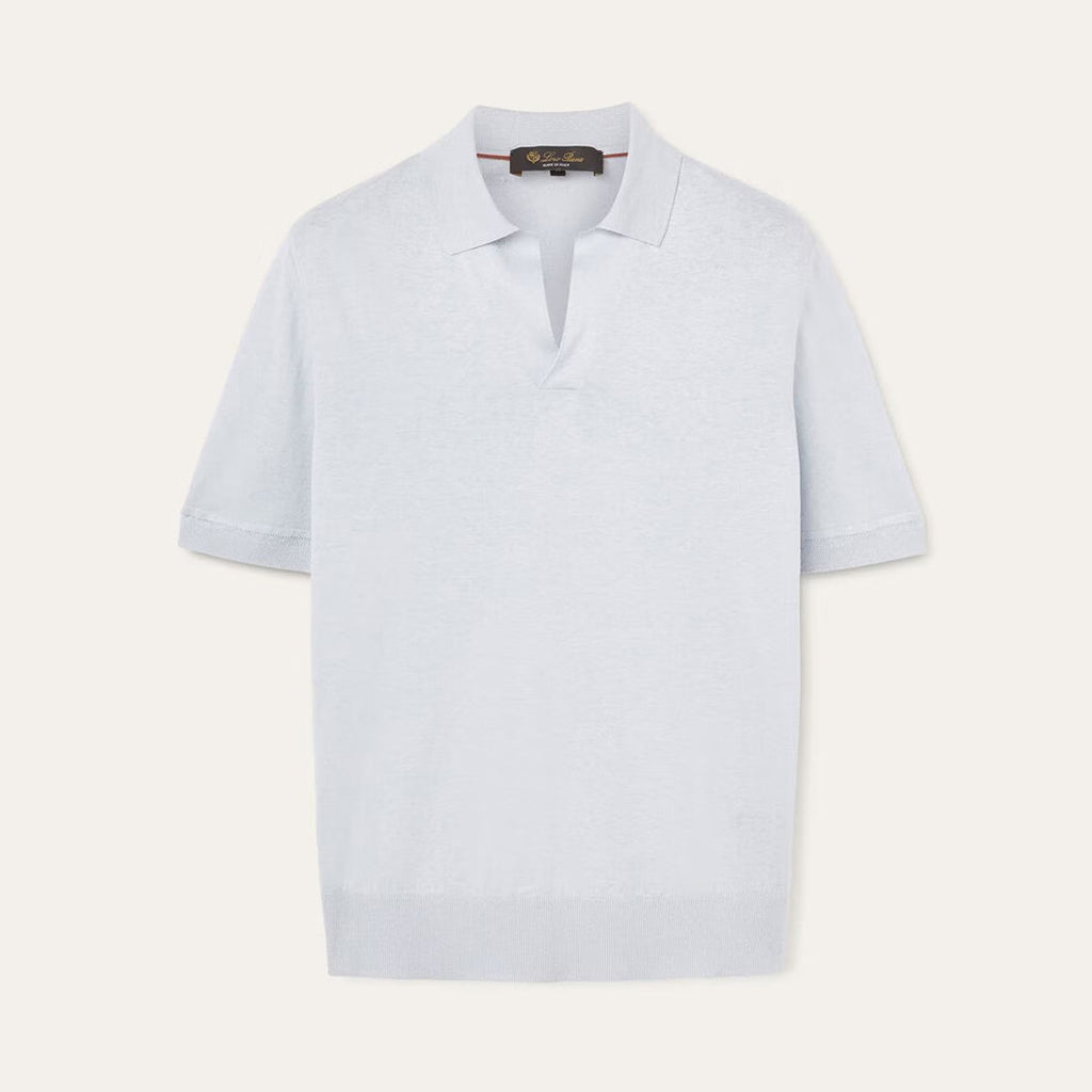 Loro Piana Men's Summer Solid Color Lapel Fit Ryome Short Sleeve Polo Shirt Ngvp #8214