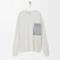 Loewe Men's And Women's Spring/fall Fashion Casual Crewneck Pullover Two Tone Patchwork Logo Knit Sweatshirt #79248