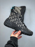 Dior Men's B28 Black Dior Oblique Jacquard and Rubber High Top Sneakers Trainers #335983
