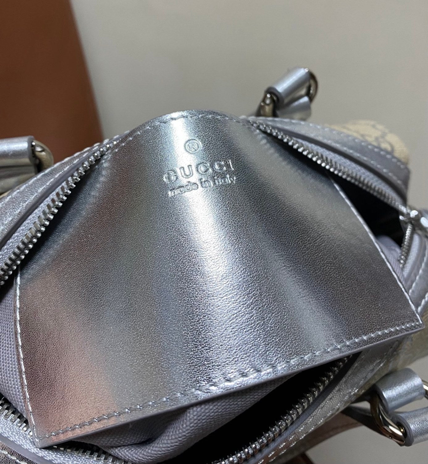 Gucci GG Emblem Small Boston Bag #337066