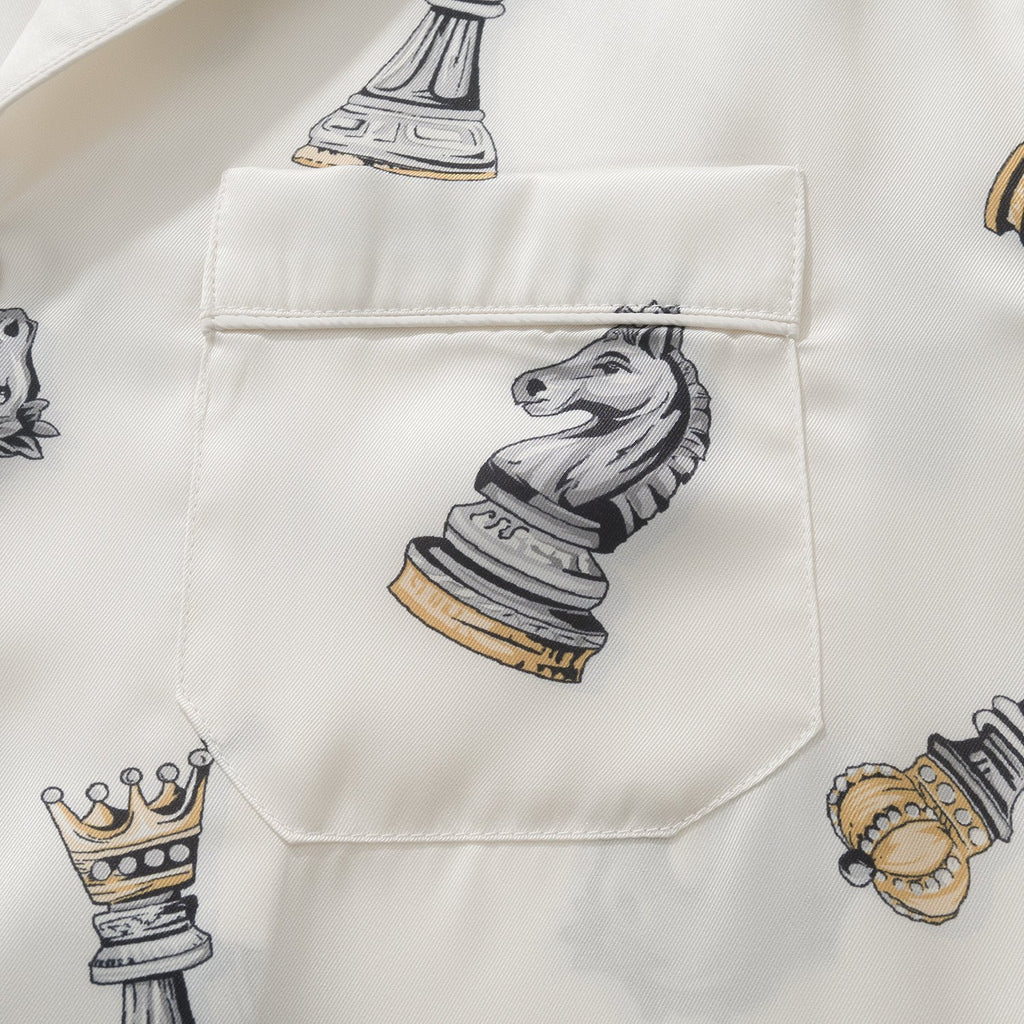 Dolce&Gabbana Men's And Women's Spring And Summer Chess Printing Single Breasted Long Sleeved Shirt Elastic Waist Tie Casual Pants Suit Set #75724