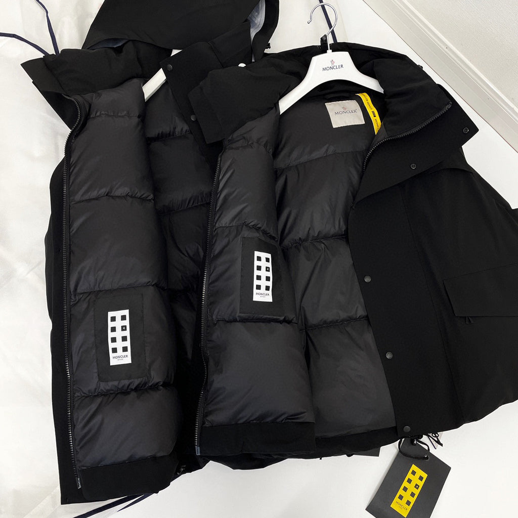 Moncler Black Hooded Down Jacket #22155
