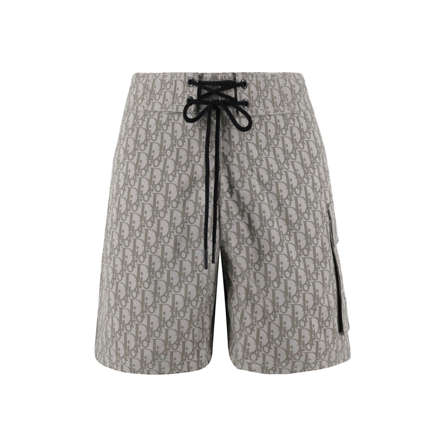 Dior Men's Summer Solid Colour Letter Print Lace Up Casual  Straight Swimming Shorts #77469