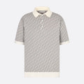 Dior Men's Summer Graphic All Over Print Polo Neck Straight Short Sleeve T-Shirt #98753