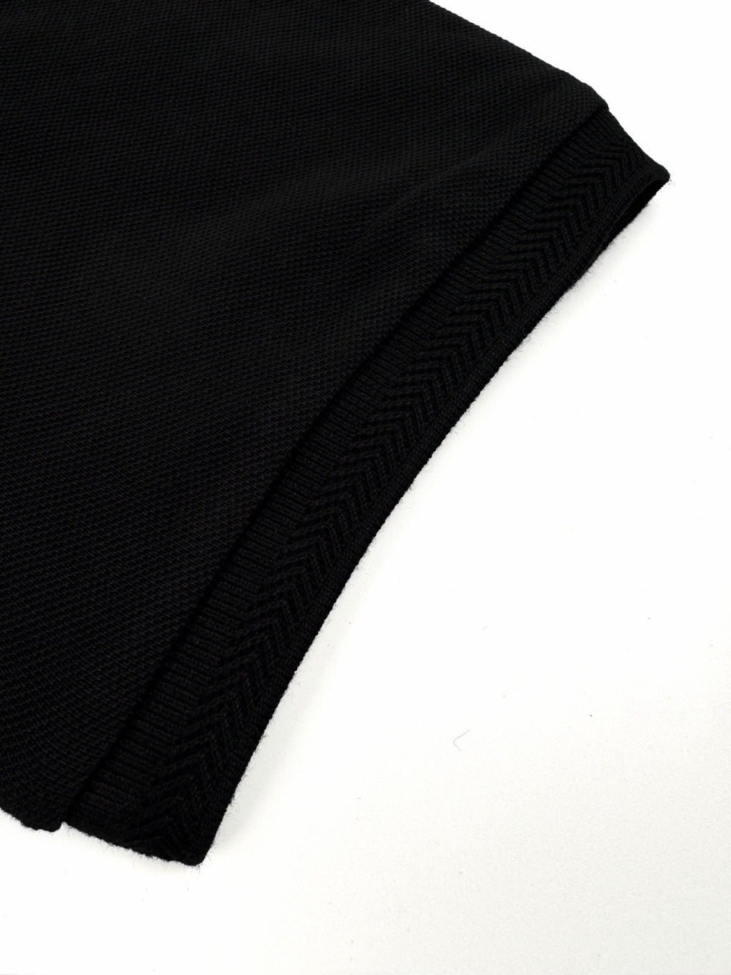 Moncler Black Logo Patch Cotton Piquet Polo Shirt Polos T-shirts #375497