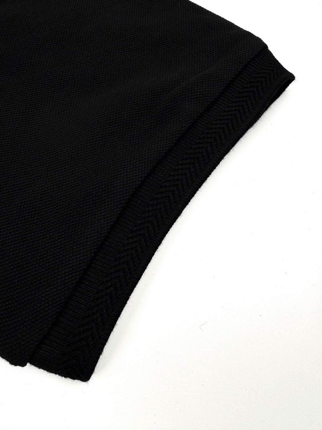 Moncler Black Logo Patch Cotton Piquet Polo Shirt Polos T-shirts #375497