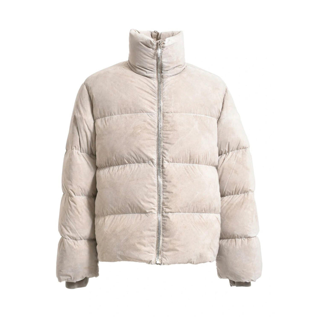 Rick Owens x Moncler Men's Women's Winter Solid Colour Standing Collar Zipper Long Sleeve Loose Down Jacket Short Jacket Ngvp #1568