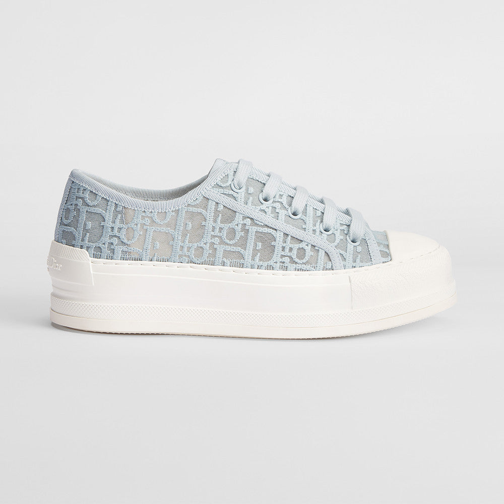 DIOR Walk n Dior Platform Sneaker Sky Blue Dior Oblique Embroidered Mesh #386883