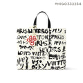 LOUIS VUITTON x Men's and Women's Shopper Tote Medium Bag Daily Cowhide Shopping Bag With Brand Logo Print #332254