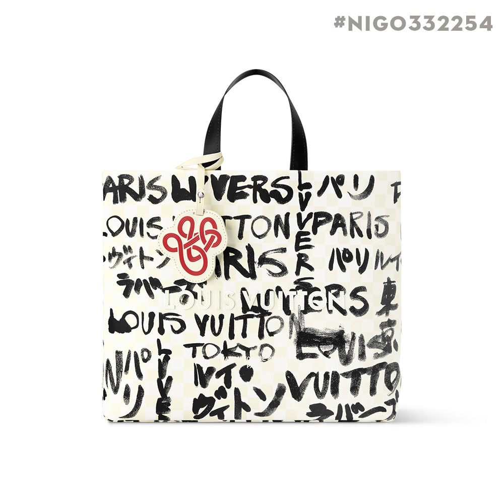 LOUIS VUITTON x Men's and Women's Shopper Tote Medium Bag Daily Cowhide Shopping Bag With Brand Logo Print #332254