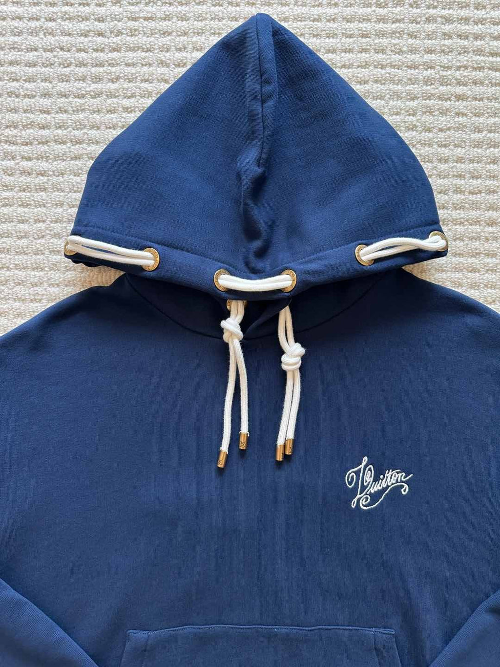 Louis Vuitton Men's And Women's Spring/fall Fashion Casual Hooded Pullover Solid Color Logo Print Drawstring Hoodie Sweatshirt #79211