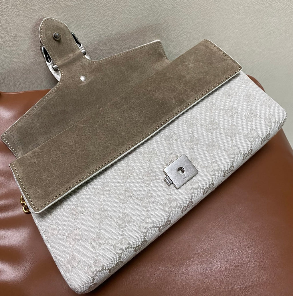 GUCCI Dionysus Medium Shoulder Bag GG Canvas #383686