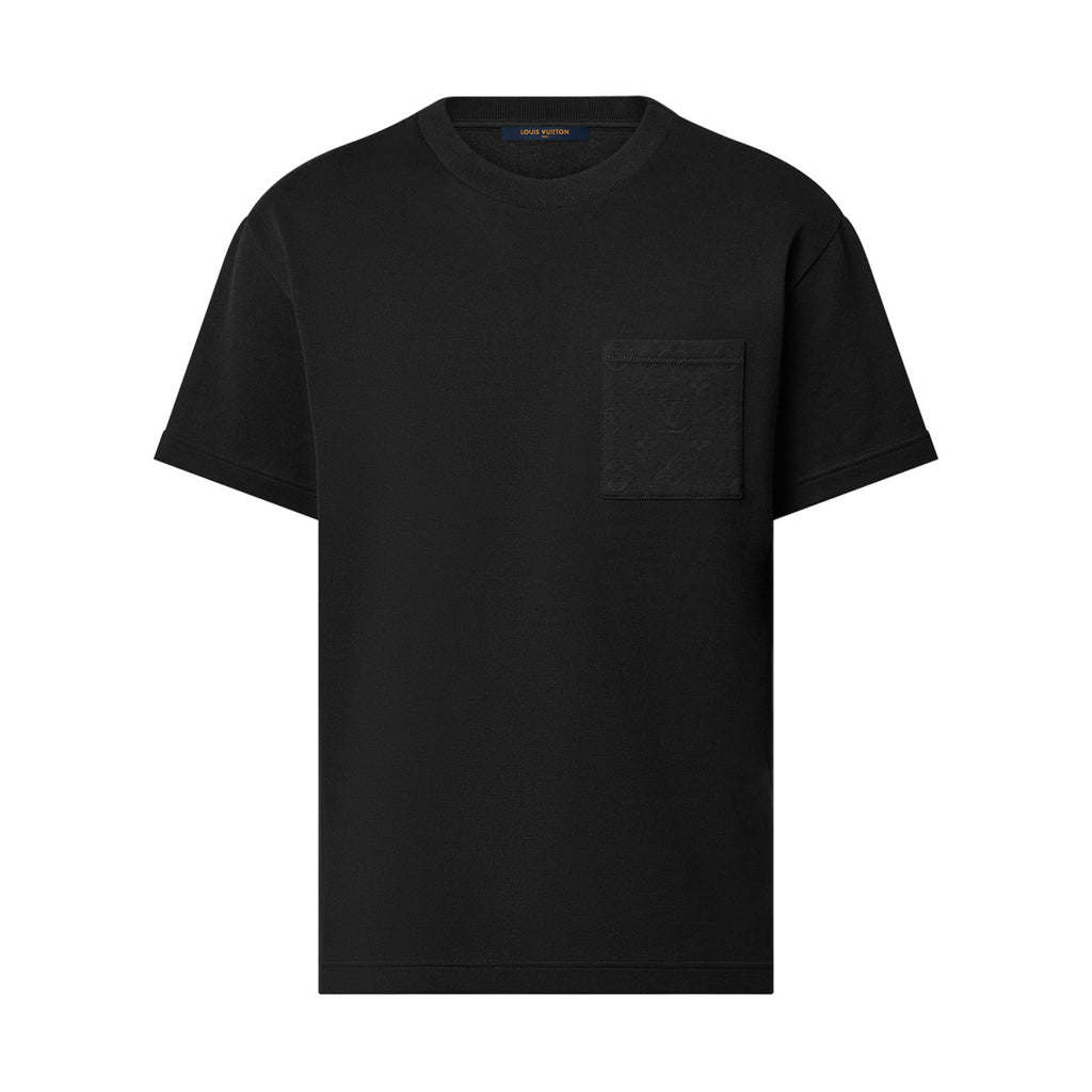 Louis Vuitton Men's Summer Solid Colour Pocket Round Neck Cotton Short Sleeve T-Shirt #99494