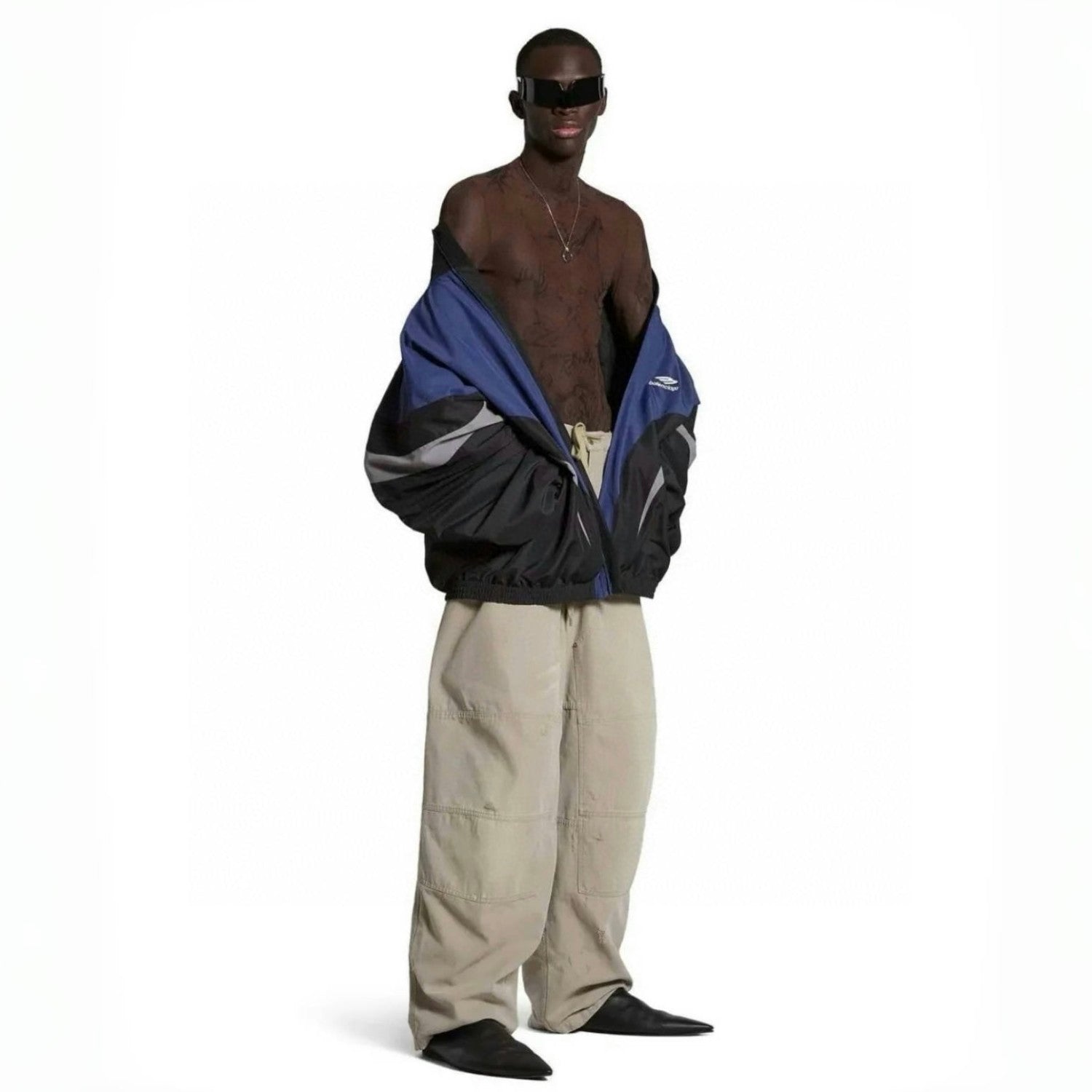 Balenciaga Men's Women's Four Seasons Cotton Tie Mid Waist Loose Work Pants Solid Color Casual Pants Ngvp #1937