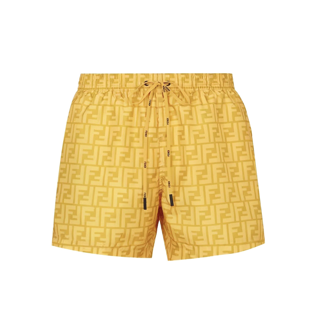 Fendi Men's Summer Solid Colour Letter Logo Print Bermuda Shorts #76237