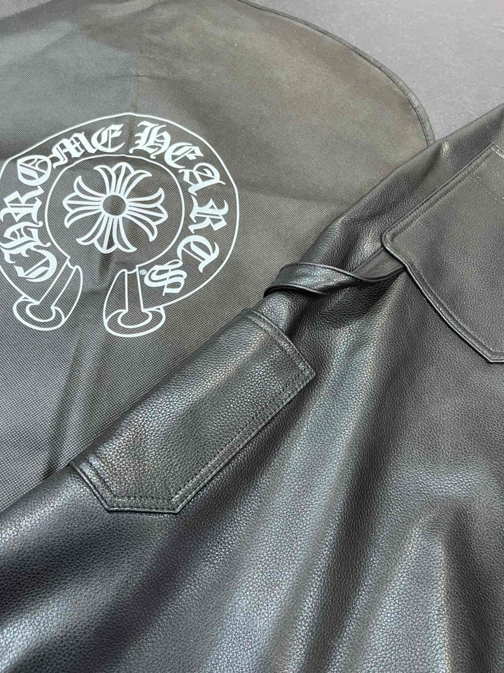Chrome Hearts Men's And Women's Autumn/Winter Fashion Casual Pants With Dust Bag Plain Color Calfskin Leather Pants #78266
