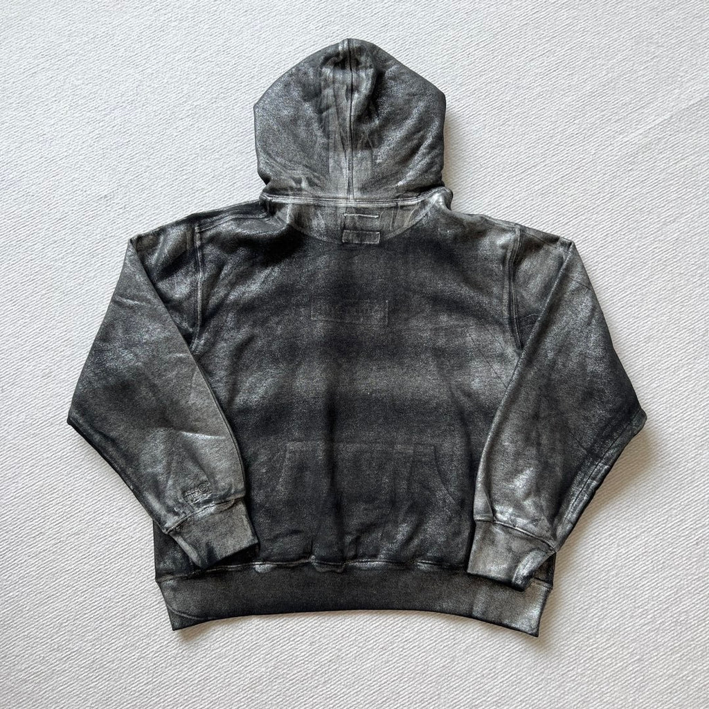 SUPREME/MM6 MAISON MARGIELA Men's and Women's Spring and Autumn Tie-Dye Washed Logo Solid Color Pocket Hooded Sweatshirt Pullover #73148
