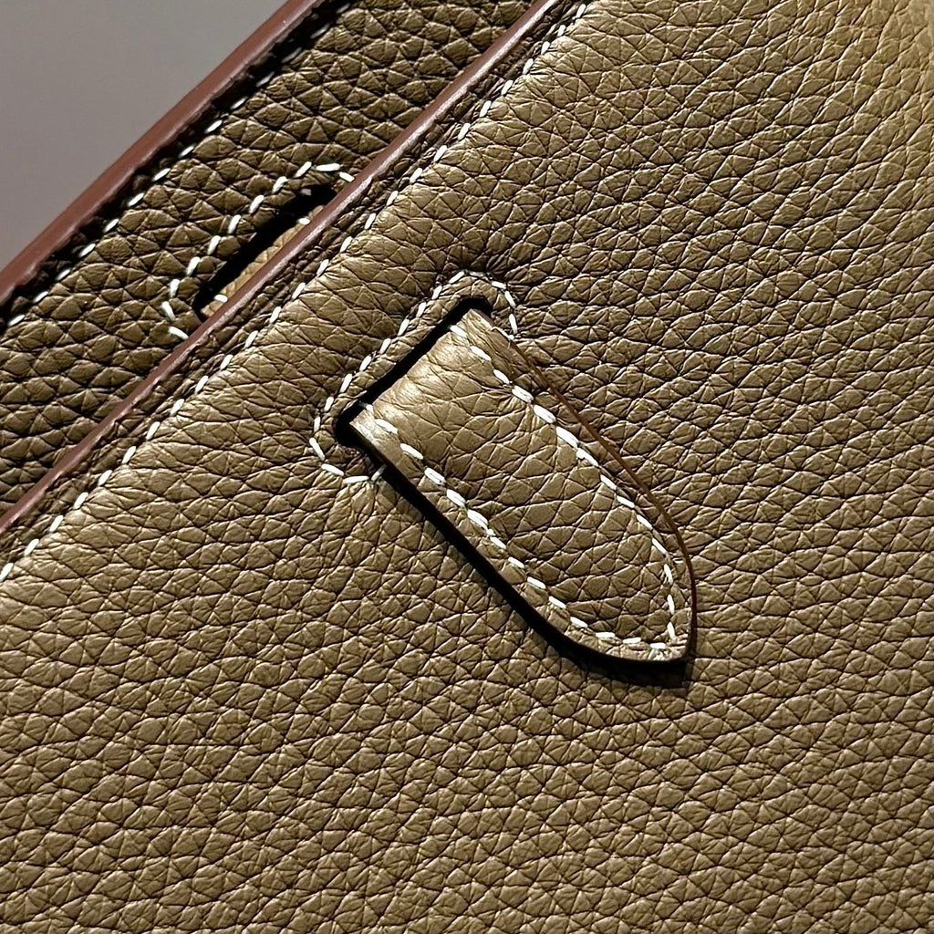 Hermes Men's and Women's Classic Solid Color Leather Business Bag with Silver Buckle  Handbag Laptop Case Bag Bags #78611